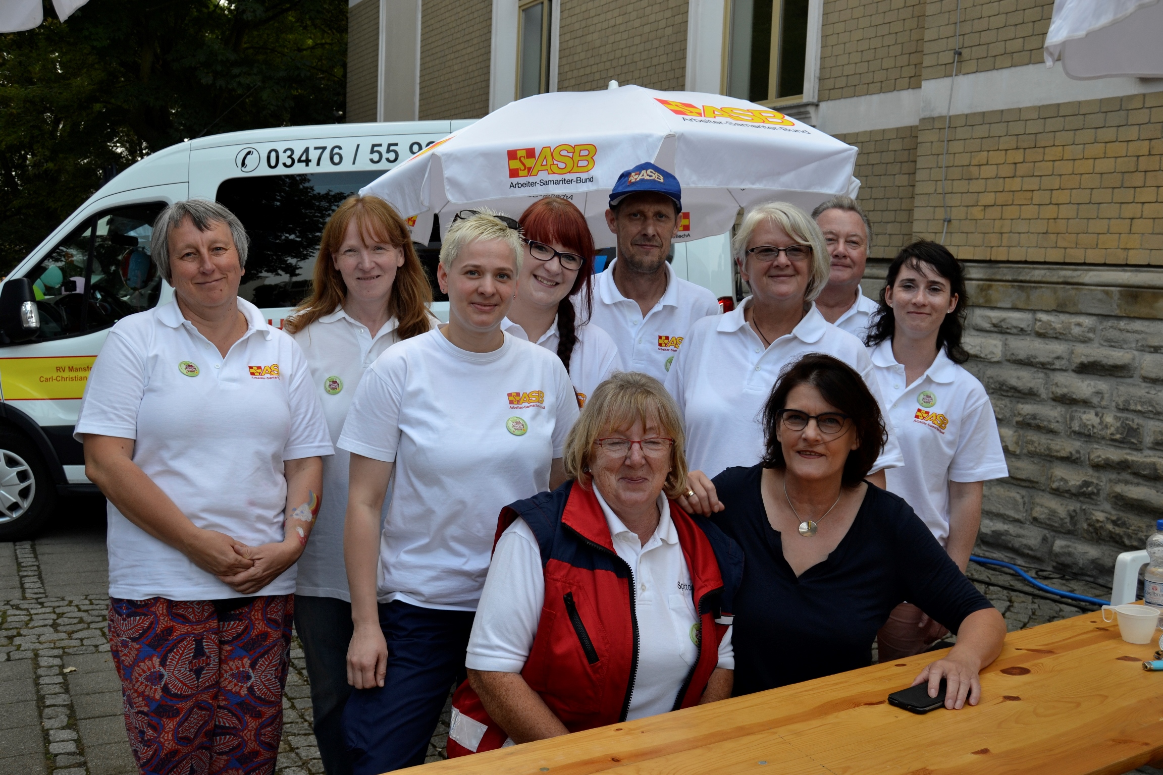 Stand des ASB beim Sachsen-Anhalt-Tag 2016 in Sangerhausen