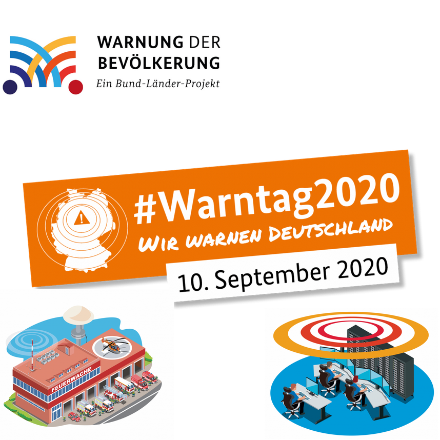 Um 11:00 Uhr werden am 10. September 2020 in Landkreisen und Kommunen Warnmittel wie beispielsweise Sirenen ausgelöst.