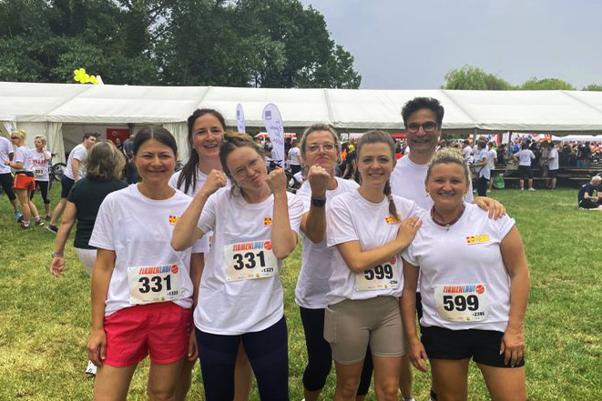 Mit zwei Teams startete der Landesverband beim Firmenlauf: Eine gehörige Portion Spaß und Erfolg waren Ergebnis des Abends.