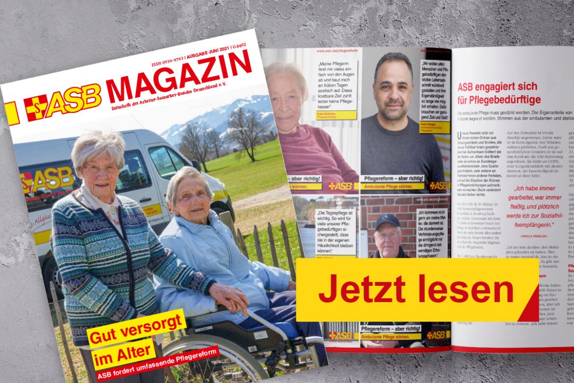 ASB engagiert sich mit Kampagne zur Pflegereform für Entlastung von HeimbewohnerInnen und Stärkung der ambulanten Pflege.